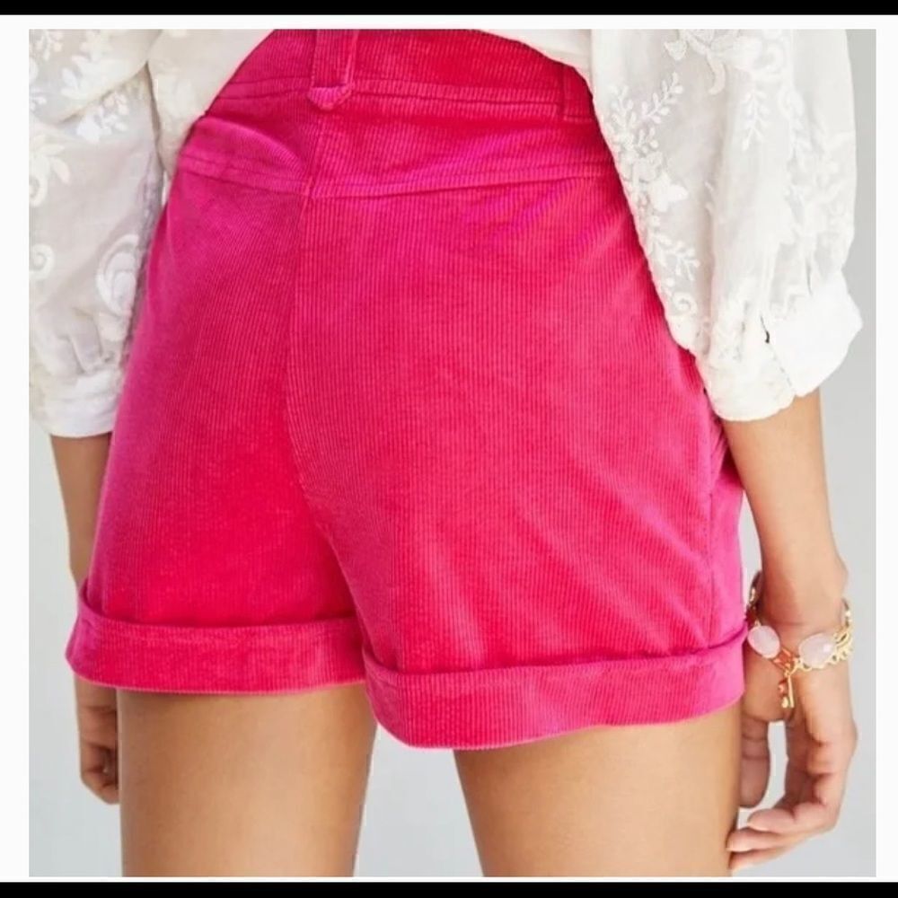 Anthropologie Corduroy Shorts Pink - Picture 3 of 3